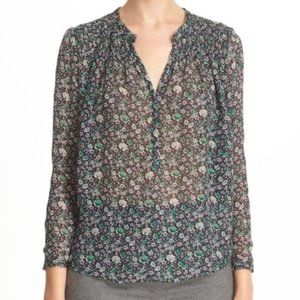 Rebecca Taylor Lavish Garden Chiffon Silk Blouse